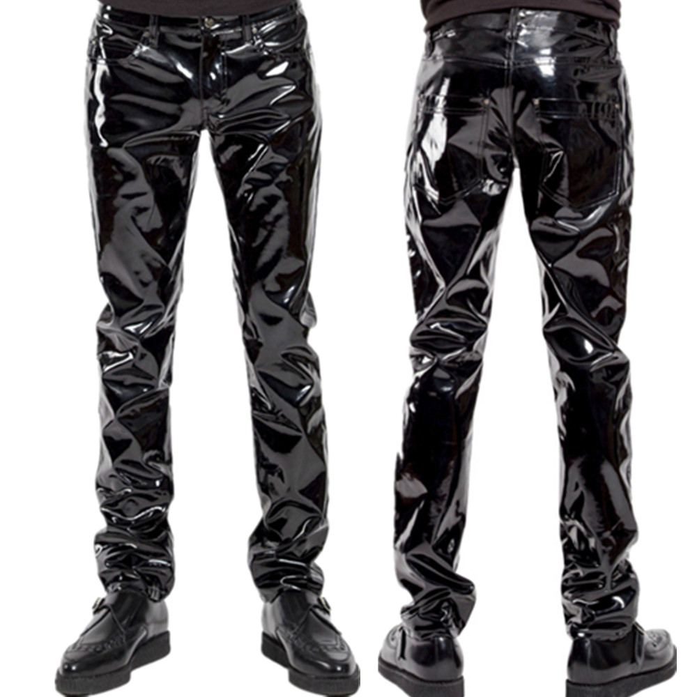 Motorcycle Gear Mens - Pantaloni in lattice PVC lucido da